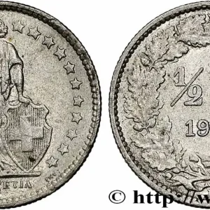 SUISSE 1/2 Franc Helvetia 1960 Berne fwo_781142 Monde Achat Immédiat