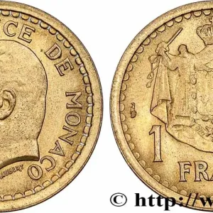 MONACO 1 Franc Louis II (1943) Paris fwo_781145 Monde Top Vente