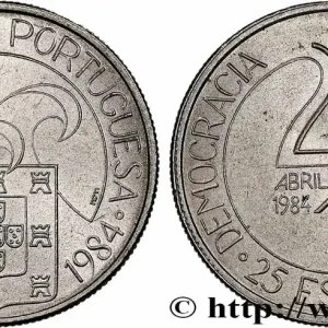 Prix Cassé PORTUGAL 25 Escudos 10e anniversaire de la révolution des oeillets 1984 fwo_781378 Monde