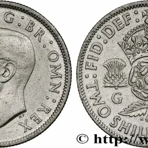 Promotion Saisonnière ROYAUME-UNI 1 Florin (2 Shillings) Georges VI 1945 fwo_781380 Monde
