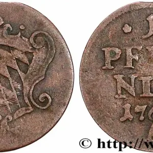 ALLEMAGNE - BAVIÈRE 1 Pfennig Maximilien III Joseph Électorat de Bavière 1766 Amberg fwo_781427 Monde Remise