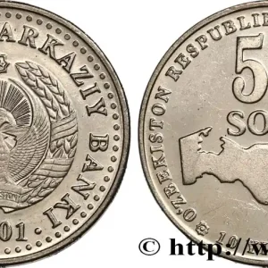 Meilleure Qualité OUZBEKISTAN 50 Som 10e anniversaire de l'indépendance 2001 fwo_578873 Monde