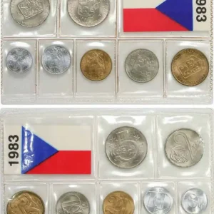 Paiement Sécurisé TCHÉCOSLOVAQUIE Série FDC 7 monnaies 1983 fwo_687924 Monde