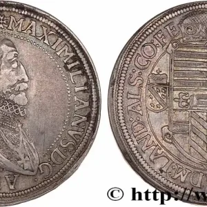 AUTRICHE - SAINT-EMPIRE- LANDGRAVIAT DE HAUTE ALSACE - MAXIMILIEN Thaler 1617 Ensisheim fwo_766519 Monde Garantie Incluse