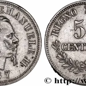 Prix Cassé ITALIE - ROYAUME D'ITALIE - VICTOR-EMMANUEL II 50 Centesimi 1867 Turin fwo_768066 Monde