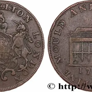 ROYAUME-UNI (TOKENS) 1/2 Penny Londres (Middlesex) Francis Shackelton, fabricant de bougies 1794 fwo_771986 Monde Commande En Gros