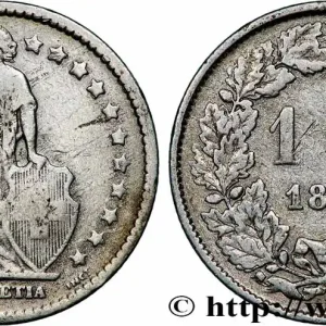 Top Vente SUISSE 1 Franc Helvetia 1876 Berne fwo_772217 Monde