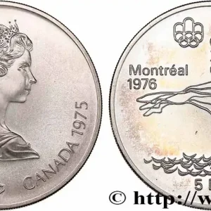 CANADA 5 Dollars JO Montréal 1976 plongeon 1975 fwo_773659 Monde Acheter Direct