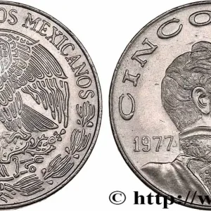 Promotion Saisonnière MEXIQUE 5 Pesos Vicente Guerrero 1977 Mexico fwo_775131 Monde