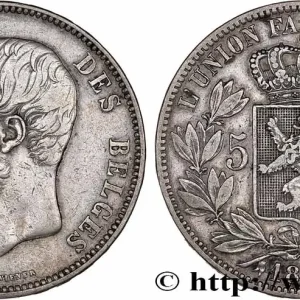 Commander Vite BELGIQUE 5 Francs Léopold II 1867 fwo_775219 Monde