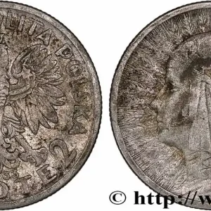 Nouvelle Collection POLOGNE 2 Zlote reine Jadwiga 1933 Varsovie fwo_777692 Monde