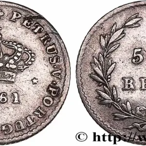 Prix Bas PORTUGAL - ROYAUME DU PORTUGAL - PIERRE V 50 Réis 1861 fwo_779426 Monde