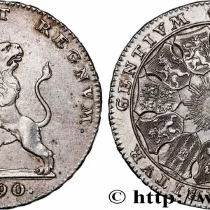 BELGIQUE - ÉTATS UNIS DE BELGIQUE Lion d’argent ou pièce de 3 florins 1790 Bruxelles fwo_779556 Monde Must-Have
