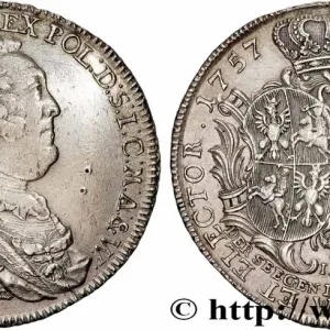 ALLEMAGNE - SAXE 1 Speciesreichstaler Frédéric Auguste II roi de Saxe et de Pologne 1757 Dresde fwo_779898 Monde Jusqu’à Épuisement Des Stocks