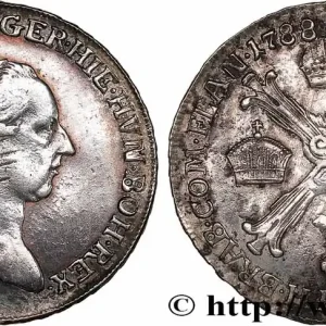 Prix Cassé PAYS-BAS AUTRICHIENS - DUCHÉ DE BRABANT - JOSEPH II 1/4 Kronenthaler Joseph II 1788 Günzburg fwo_780296 Monde