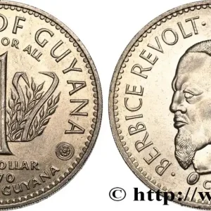 Livraison Express GUYANA 1 Dollar FAO portrait de l’esclave Cuffy 1970 fwo_780630 Monde