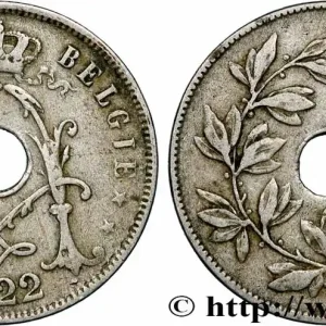 Marque BELGIQUE 25 Centiemen (Centimes) 1922 fwo_781288 Monde