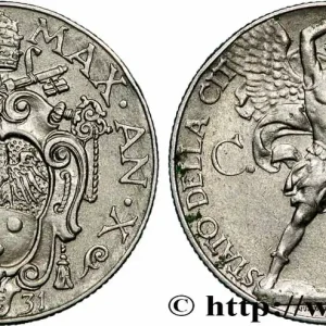 Achat Immédiat VATICAN ET ÉTATS PONTIFICAUX 50 Centesimi frappe au nom de Pie XI an X 1931 Rome fwo_781293 Monde