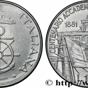 ITALIE 100 Lire 100e anniversaire de l’Académie Navale de Libourne 1981 Rome - R fwo_781353 Monde Garantie Incluse