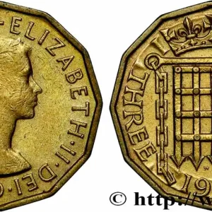 ROYAUME-UNI 3 Pence Élisabeth II 1959 fwo_781397 Monde Meilleur Prix