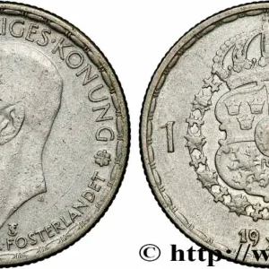 Livraison Gratuite SUÈDE 1 Krona Gustave V 1947 fwo_781410 Monde