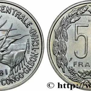 Fait Main ÉTATS DE L'AFRIQUE ÉQUATORIALE Essai de 50 Francs antilopes 1961 fwo_781938 Monde