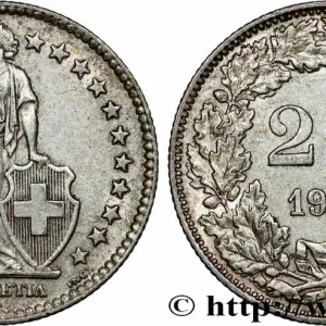 SUISSE 2 Francs Helvetia 1955 Berne fwo_783829 Monde Quantité Limitée