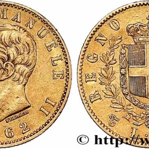 OR, PALLADIUM ET PLATINE INVESTISSEMENT 20 Lire Victor Emmanuel II 1862 Turin fwo_783833 Monde Prix Bas
