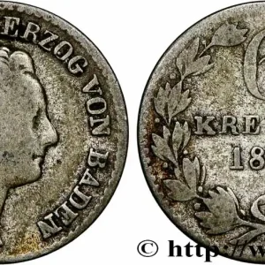 ALLEMAGNE - BADE 6 Kreuzer Grand-Duché de Bade 1834 fwo_783915 Monde Solde