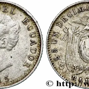 Meilleure Qualité ÉQUATEUR 1 Decimo de Sucre Antonio Jose de Sucre 1915 Birmingham fwo_783922 Monde