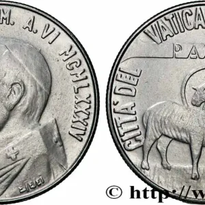 VATICAN ET ÉTATS PONTIFICAUX 100 Lire Jean Paul II an VI 1984 Rome fwo_784445 Monde Expédition Rapide