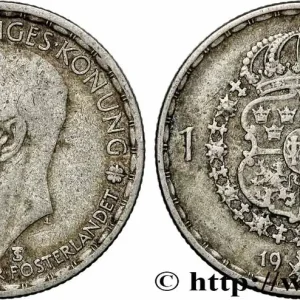 Remise SUÈDE 1 Krona Gustave V 1950 fwo_784885 Monde