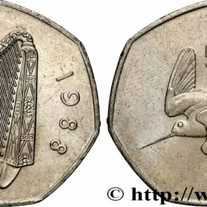 IRLANDE 50 Pence harpe / bécasse des bois (Scolopax rusticola) 1998 fwo_784892 Monde Prix Réduit