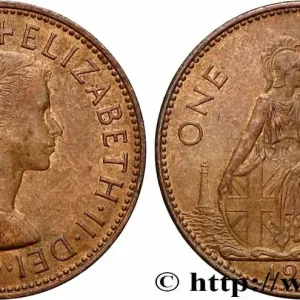 Satisfait Ou Remboursé ROYAUME-UNI 1 Penny Elisabeth II 1966 fwo_784901 Monde