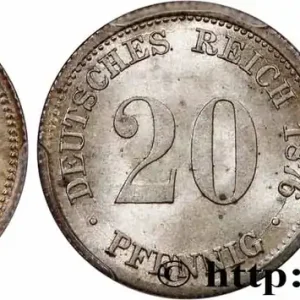 Vente Flash ALLEMAGNE 20 Pfennig aigle impérial héraldique 1876 Munich - D fwo_781175 Monde