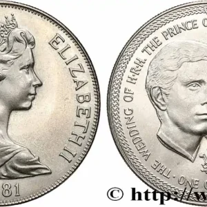 Affaire À Saisir ÎLE DE MAN 1 Crown mariage princier prince Charles et lady Diana 1981 Pobjoy Mint fwo_781241 Monde