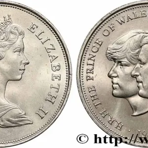 ROYAUME-UNI 25 New Pence (1 Crown) mariage du Prince de Galles et de Lady Diana Spencer 1981 fwo_781282 Monde Meilleure Vente