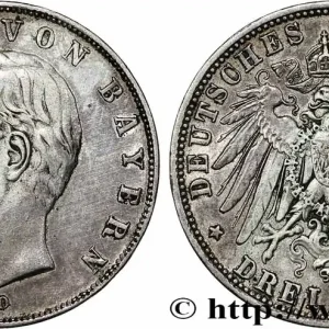 Dernière Chance ALLEMAGNE - BAVIÈRE 3 Mark Othon 1912 Munich fwo_782902 Monde