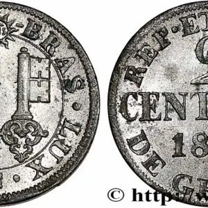 SUISSE - RÉPUBLIQUE DE GENÈVE 2 Centimes - Canton de Genève 1839 fwo_781710 Monde Bon Marché