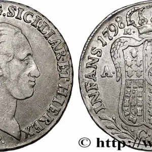 ITALIE - ROYAUME DE NAPLES - FERDINAND IV 1 Piastre de 120 Grana 1798 Naples fwo_783191 Monde Acheter En Ligne