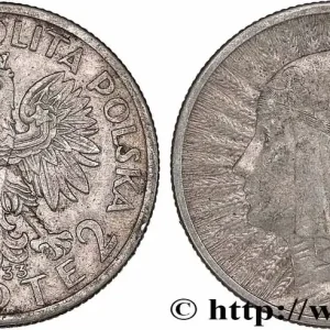 POLOGNE 2 Zlote reine Jadwiga 1933 Varsovie fwo_777684 Monde Prix Promo