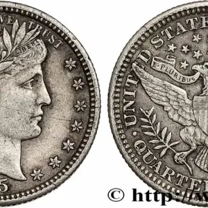 Offre Limitée ÉTATS-UNIS D'AMÉRIQUE 1/4 Dollar Barber 1905 Philadelphie fwo_781344 Monde