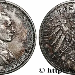 Bon Marché ALLEMAGNE - PRUSSE 5 Mark Guillaume II 1913 Berlin fwo_783102 Monde