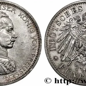 ALLEMAGNE - ROYAUME DE PRUSSE - GUILLAUME II 5 Mark 1913 Berlin fwo_783103 Monde Meilleure Vente