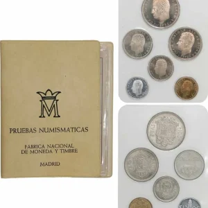 Satisfait Ou Remboursé ESPAGNE Série FDC de 6 monnaies - étoile 76 1975 fwo_687864 Monde