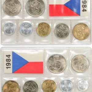 Quantité Limitée TCHÉCOSLOVAQUIE Série FDC 7 monnaies 1984 fwo_687931 Monde