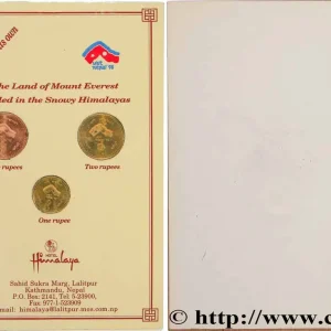 NÉPAL Série de 3 monnaies - Visite Népal 1997 Katmandou - Népal fwo_688241 Monde Seulement Aujourd’hui