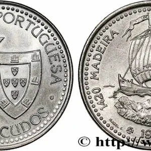 Authentique PORTUGAL 100 Escudos Découvertes Portugaises de Madère 1420 et Porto Santo 1419 1989 fwo_705437 Monde