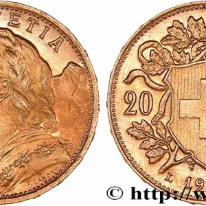 Prix Réduit OR, PALLADIUM ET PLATINE INVESTISSEMENT 20 Francs "Vreneli" 1935 Berne fwo_765343 Monde