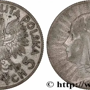 Quantité Limitée POLOGNE 5 Zlotych aigle / reine Jadwiga 1932 Londres fwo_777212 Monde
